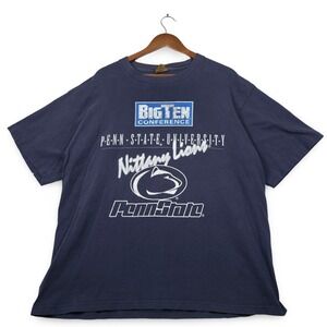 Vintage Penn State Nittany Lions Shirt Mens XL Blue NCAA Football Nutmeg 90s